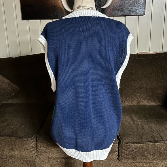 P’ Galli Designs~Vintage X-Large Vest W/ Sunflower & Barn Scene Embroidery (New) - Picture 9 of 11